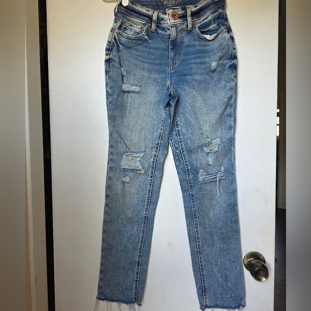 Maurices Light Blue Distressed Skinny Jeans